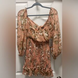 J for Justify Floral Mini Dress in Peach